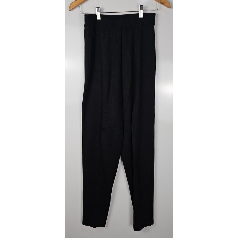 VTG Suzelle black sweater pants size L wool blend